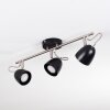 MOESDORF Ceiling Light matt nickel, black, 3-light sources