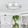 PLAYAS Ceiling Light LED silver, white, 1-light source