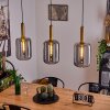 MALIALI Pendant Light brass, black, 3-light sources