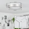 PLAYAS Ceiling Light LED silver, white, 1-light source
