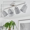 PERALONSO Ceiling Light matt nickel, 4-light sources