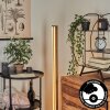 SALMI Floor Lamp LED Wood like finish, black, 1-light source