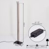 SALMI Floor Lamp LED Wood like finish, black, 1-light source