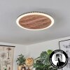 ROCHA Ceiling Light LED brown, Wood like finish, black, 1-light source