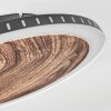 ROCHA Ceiling Light LED brown, Wood like finish, black, 1-light source
