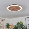 ROCHA Ceiling Light LED brown, Wood like finish, black, 1-light source