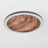 ROCHA Ceiling Light LED brown, Wood like finish, black, 1-light source