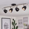 MOESDORF Ceiling Light matt nickel, black, 4-light sources