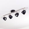 MOESDORF Ceiling Light matt nickel, black, 4-light sources