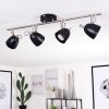 MOESDORF Ceiling Light matt nickel, black, 4-light sources