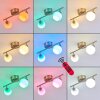 Motala Ceiling Light LED matt nickel, 2-light sources, Remote control, Colour changer