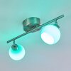 Motala Ceiling Light LED matt nickel, 2-light sources, Remote control, Colour changer