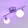 Motala Ceiling Light LED matt nickel, 2-light sources, Remote control, Colour changer