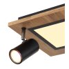 Globo ULLA Ceiling Light Wood like finish, black, 3-light sources