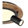 Globo ULLA Ceiling Light Wood like finish, black, 4-light sources