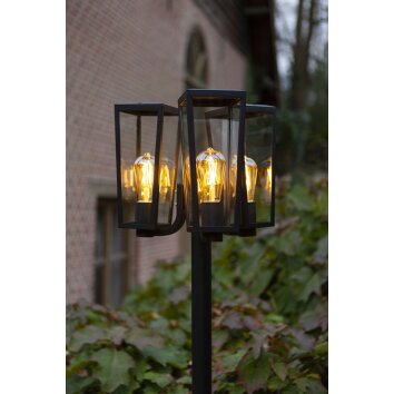 Lutec PINE Lamp Post black, 3-light sources