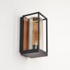 PALANGA Outdoor Wall Light brown, Wood like finish, black, 1-light source