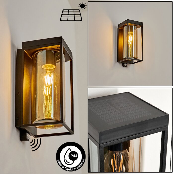PALANGA Outdoor Wall Light black, 1-light source, Motion sensor