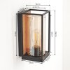 PALANGA Outdoor Wall Light brown, Wood like finish, black, 1-light source