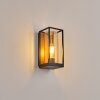 PALANGA Outdoor Wall Light brown, Wood like finish, black, 1-light source