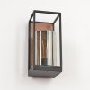 PALANGA Outdoor Wall Light brown, Wood like finish, black, 1-light source