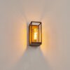 PALANGA Outdoor Wall Light brown, Wood like finish, black, 1-light source