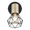 Globo XARA Wall Light antique brass, black, 1-light source