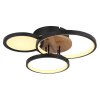 Globo SID Ceiling Light LED Wood like finish, black, white, 1-light source