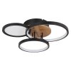 Globo SID Ceiling Light LED Wood like finish, black, white, 1-light source