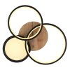 Globo SID Ceiling Light LED Wood like finish, black, white, 1-light source