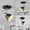 GRALINGEN Ceiling Light matt nickel, black, white, 1-light source
