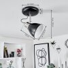 GRALINGEN Ceiling Light matt nickel, black, white, 1-light source