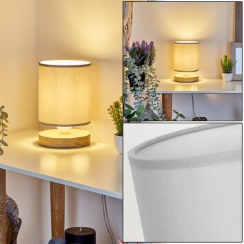 CHIUVI Table lamp Ecru, white, 1-light source