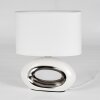 KUMPURANTA Table lamp matt nickel, white, 1-light source