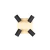 Trio MARLEY Ceiling Light black-gold, 4-light sources