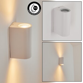 KINGSTOWN Outdoor Wall Light white, 2-light sources