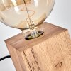 HEIMOLA Table lamp brown, Wood like finish, 1-light source