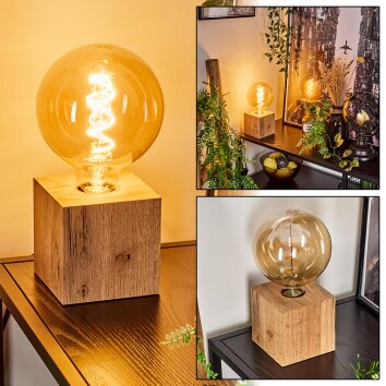 HEIMOLA Table lamp Light wood, 1-light source