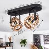 COMBEIMA Ceiling Light black, 2-light sources