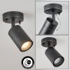 CORNEDA outdoor ceiling light black, 1-light source
