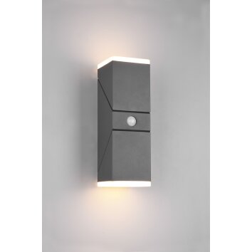 Trio AVON Outdoor Wall Light LED anthracite, 2-light sources, Motion sensor