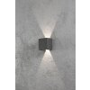 Konstsmide Cremona wall light LED anthracite, 2-light sources