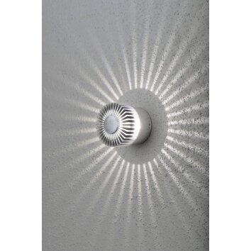 Konstsmide MONZA wall light LED aluminium, 1-light source