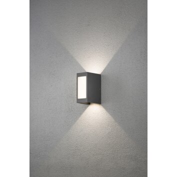 Konstsmide CREMONA wall light LED anthracite, 2-light sources