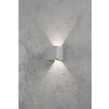 Konstsmide Cremona wall light LED grey, 2-light sources