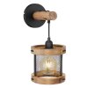 Globo JEANIE Wall Light Dark wood, black, 1-light source