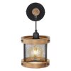 Globo JEANIE Wall Light Dark wood, black, 1-light source