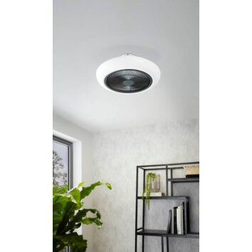 Eglo SAYULITA ceiling fan LED black, white, 3-light sources