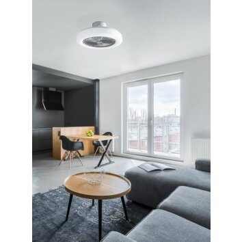 Eglo ORTONA ceiling fan LED white, 3-light sources