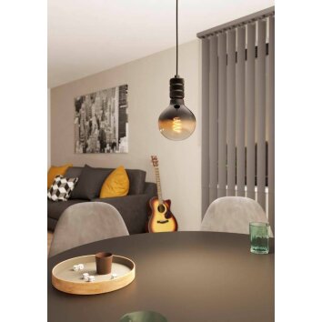 Eglo YORTH Pendant Light matt nickel, black, 1-light source